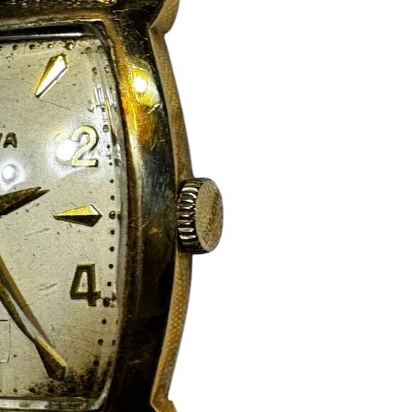 1950 - BULOVA - Vintage Manual Wrist Watch Genuine Lizard Band - Picture 6 of 15